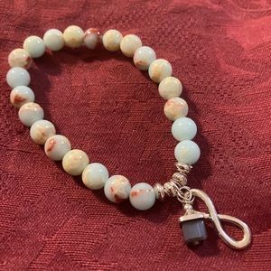 AMAZONITE BEAD  & BRIGHTON CHARM BRACELET ~ NWT
